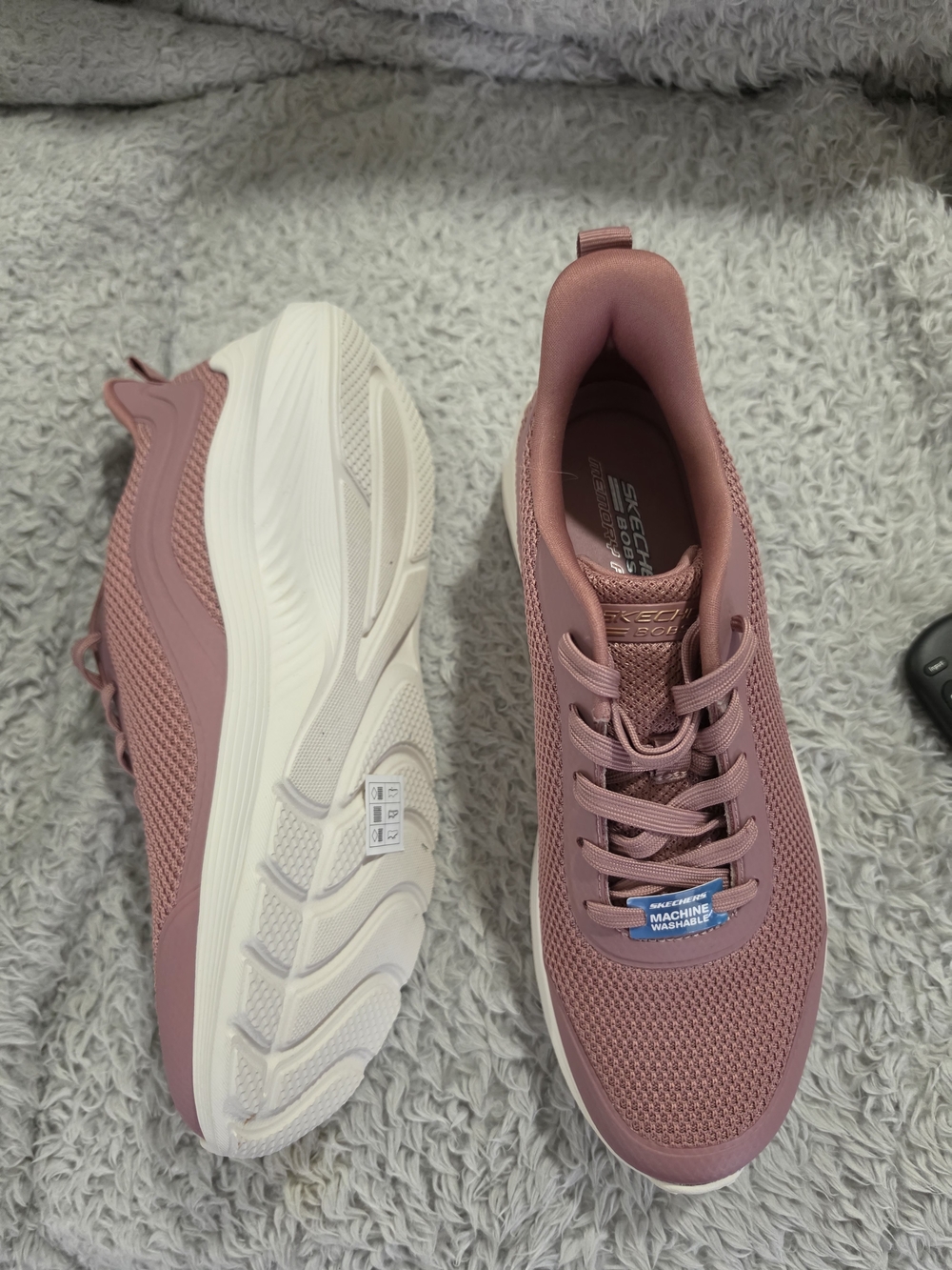 SKECHERS BOBS Squad Waves Still Wading Pink Sneakers Size 8.5 NEW - Picture 7 of 8